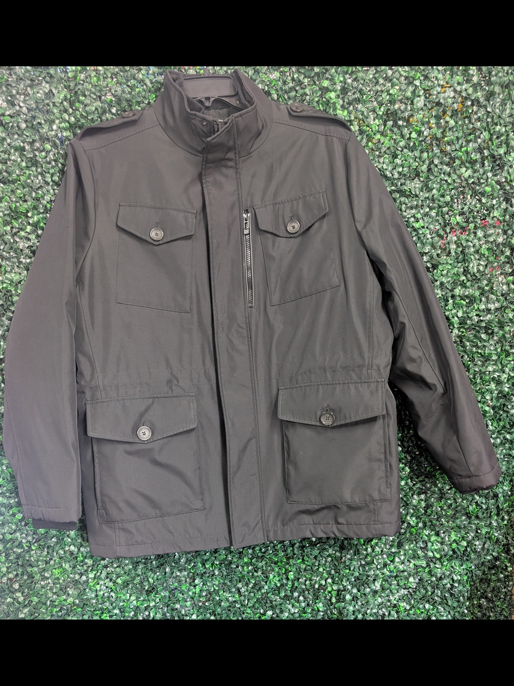 Calvin Klein Black Military Field Jacket